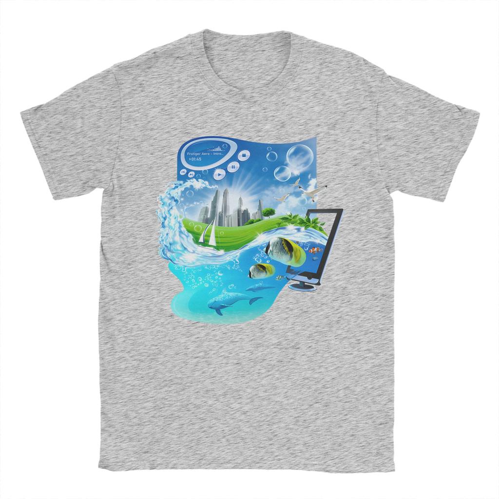 Unisex Women Frutiger Aero World Vaporwave T Shirt 100 Cotton New Arrival Tee Shirts Clothing Outfits