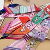 Korean Version Of The New Carriage Diagonal Scarf Women'S Twill Small Scarf Headscarf Versatile Bag Wrist Ribbon