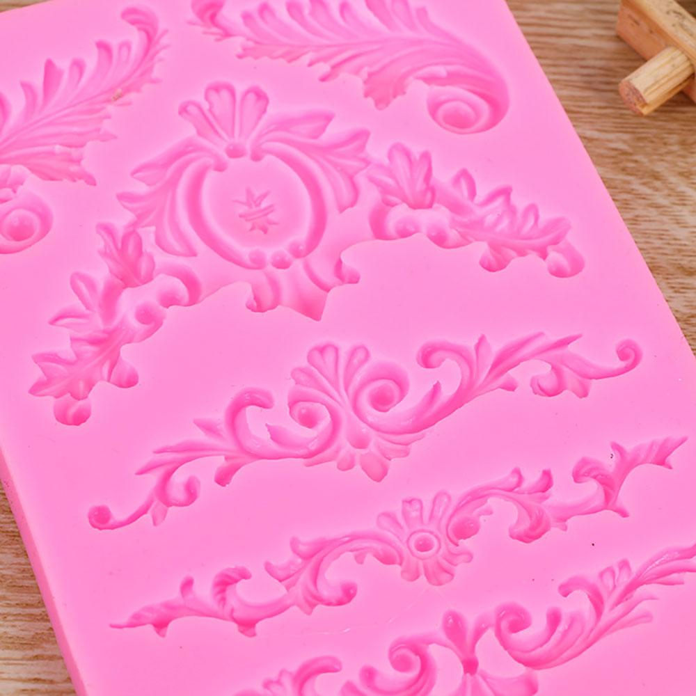 Silicone World Style Retro Relief Decoration For Flipped Sugar Silicone Molds Cake Edge Fondant Molds Chocolate Baking Tools