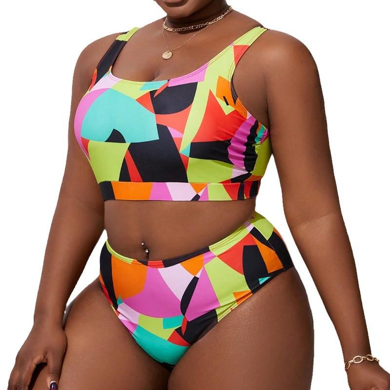 2024 Nadměrná velikost Přeshraniční Evropské a Americké Sexy Bikiny Plavky pro Ženy