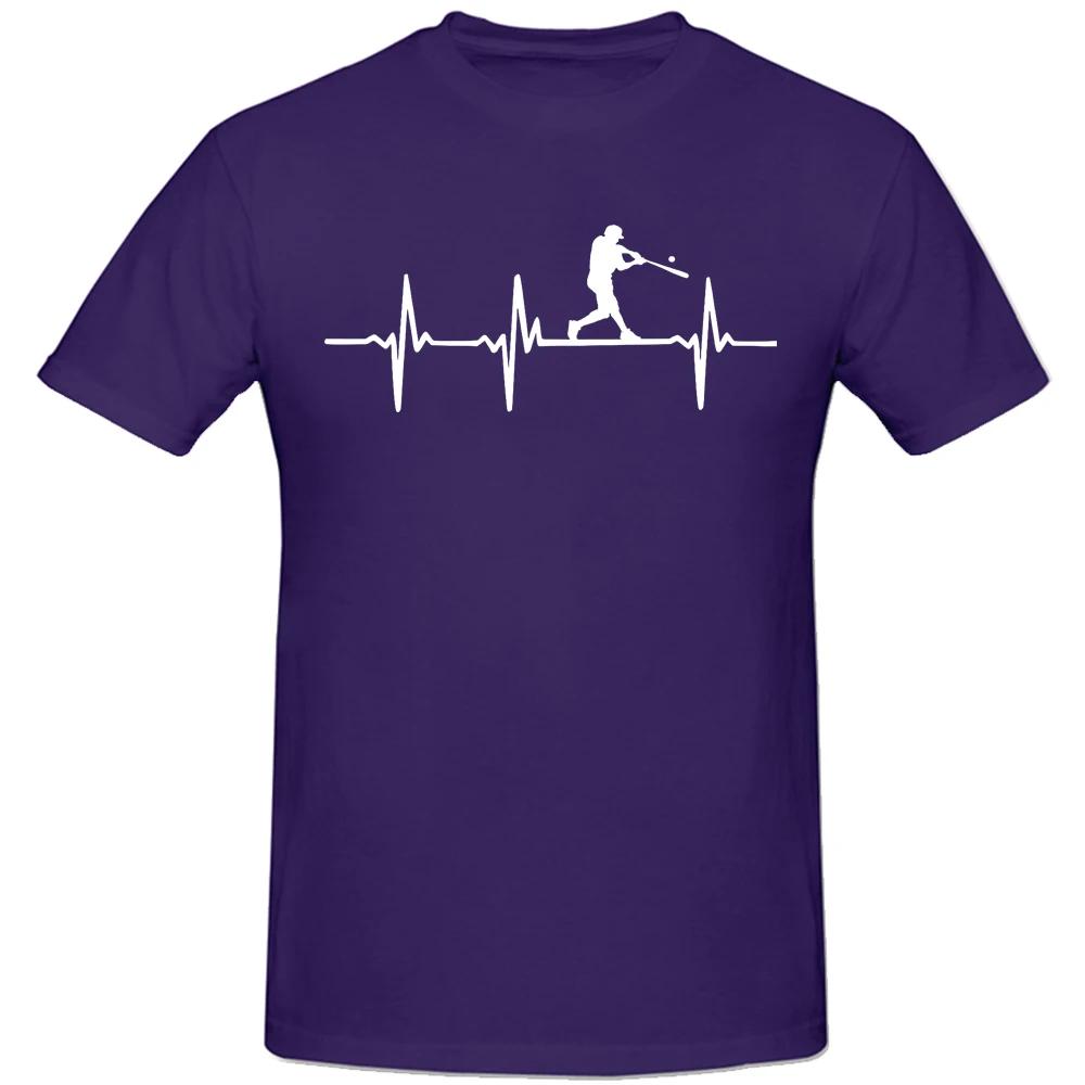 Baseball Heartbeat T Shirt Baseball Players Summer Graphic Cotton Streetwear Short Sleeve Sports Gifts Tshirt Men