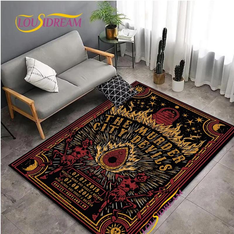 Evil Eye Pattern Nordic Style Area Rug Living Room Bedroom Decorat Yoga Carpet Door Un-slip Floor Mat Photography Props Alfombra