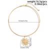 Gold Metal Thin Choker Adjustable Summer Necklace Fashion Sun Pendant Neck Chain  for Women