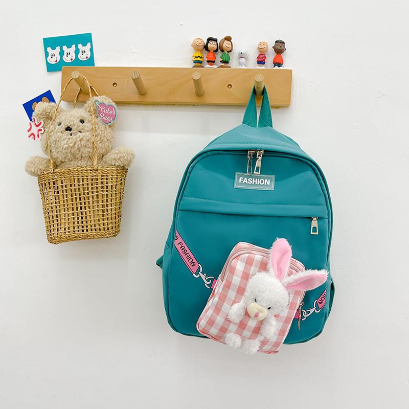 Cute Colorful Bunny Backpack For Kids Stylish Durable Oxford Fabric Preschool Bag