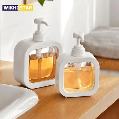 Dispenser di sapone da bagno da 300/500 ml Bottiglia riutilizzabile per lozione Shampoo Supporto per gel doccia Dispenser da viaggio portatile Bottiglia vuota con pompa da bagno