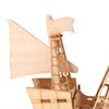 3D Wooden DIY Sailing Ship Toys Puzzle Toy Assembly Model Desk Decoration for Children Kids