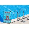 Warning Swimming Pool Swim At Your Own Risk, Retro Metal Tin Sign for Wall Garage