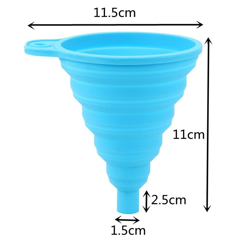 Food Grade Silicone Funnel Mini Silicone Folding Funnel Practical Kitchen Liquid Dispensing Mini Funnel Portable Kitchen Tools