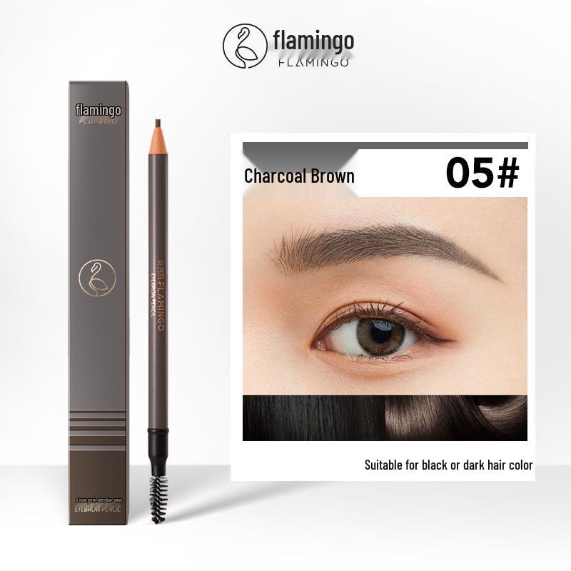 

Flamingo Ultra-Fine No-Sharpen Eyebrow Pencil: Natural, Sweat & Smudge-Proof Makeup for Beginners