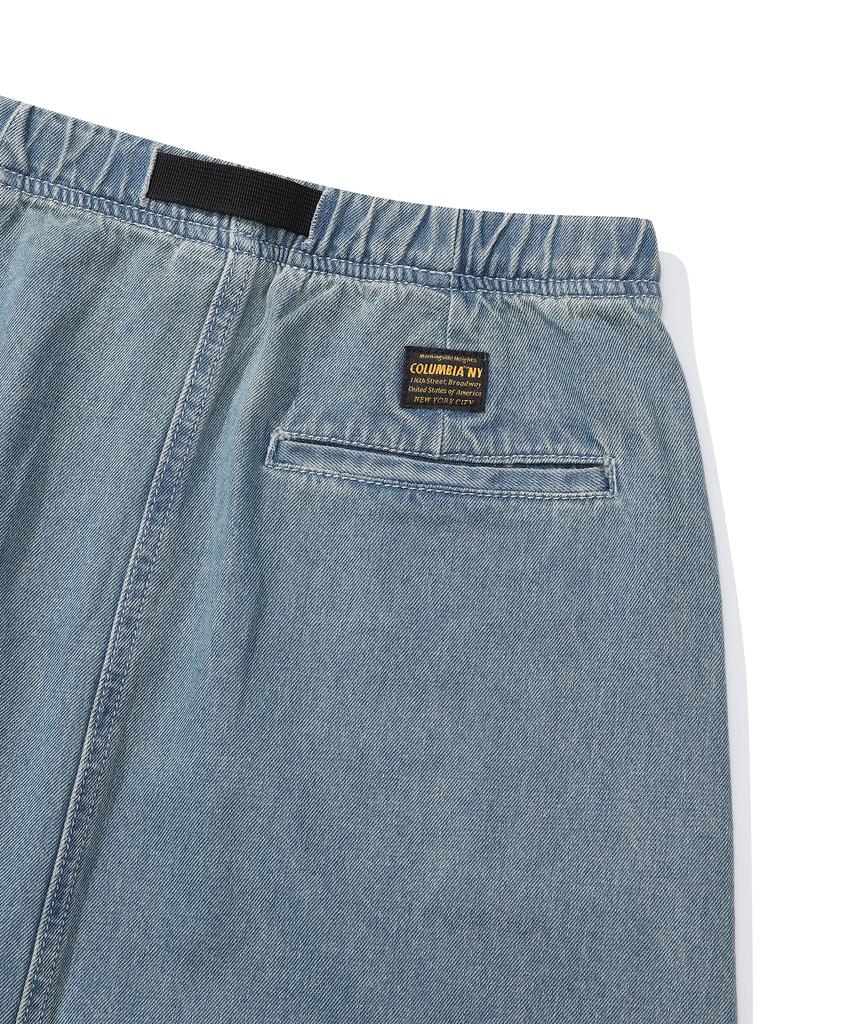 Columbia University M-Label Belted Denim Long Skirt Light Jeans