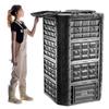 KADAX Composter Black Garden Modular Frost-Resistant Fertilizer Tank 1250L