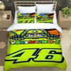 3D-gedrucktes Motorrad-Flotten-VR-46 Bettbezug Kissenbezug Bettwäsche-Set Einzelbett Doppelbett King für Kinder Erwachsene Schlafzimmer