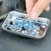 Square Round Magnetic Parts Trays Stainless Steel Magnetic Tray Metal Tool Holder  Plate Bolts Nuts Screw Storage Tray Suction