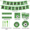 World Cup Party Decorations Set, Disposable Paper Plates Cups Banner Tablecloth, Soccer Theme Birthday Party Supplies