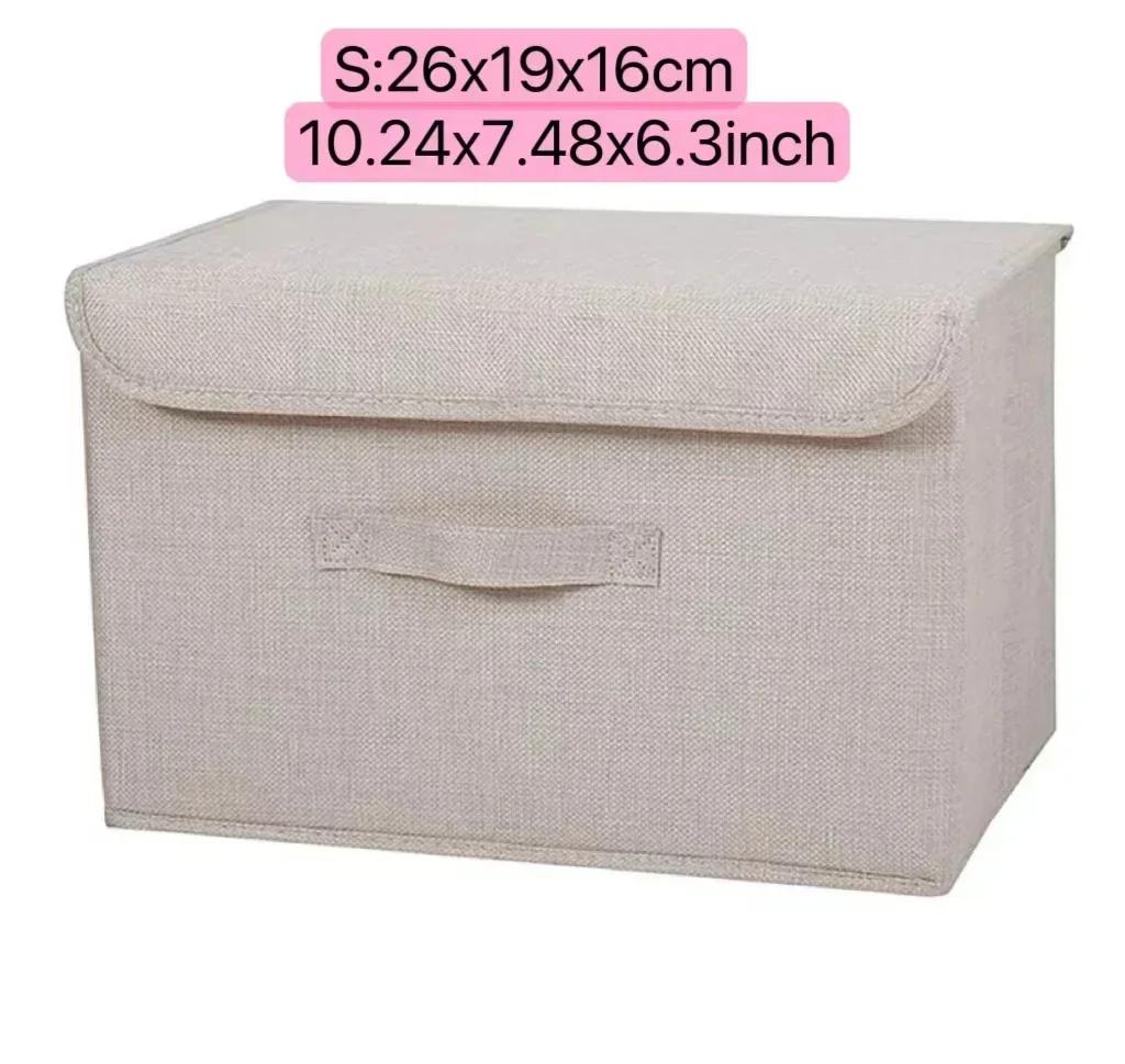 Collapsible Clothing Storage Basket with Lids Large-capacity Foldable Clothing Underwear Socks Storage Box for Storage Shelves