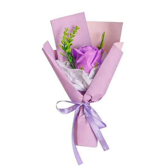 Mini Fake Rose Bouquet Handcrafted Soap Flower Petals Artificial Floral Decoration Valentine's Day Anniversary Birthday Romantic Gift