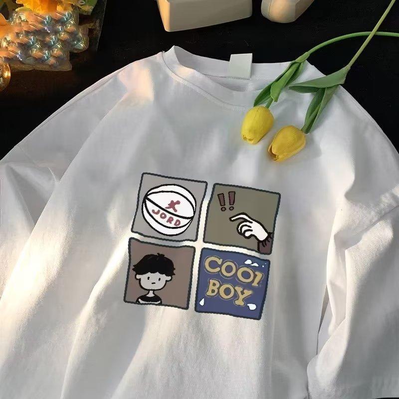 2024 Летний тренд с принтом в стиле хип-хоп, однотонный, с коротким рукавом, свободный, повседневный, спортивный, с круглым вырезом, с коротким рукавом, мужской, большой размер 8XL XL белый