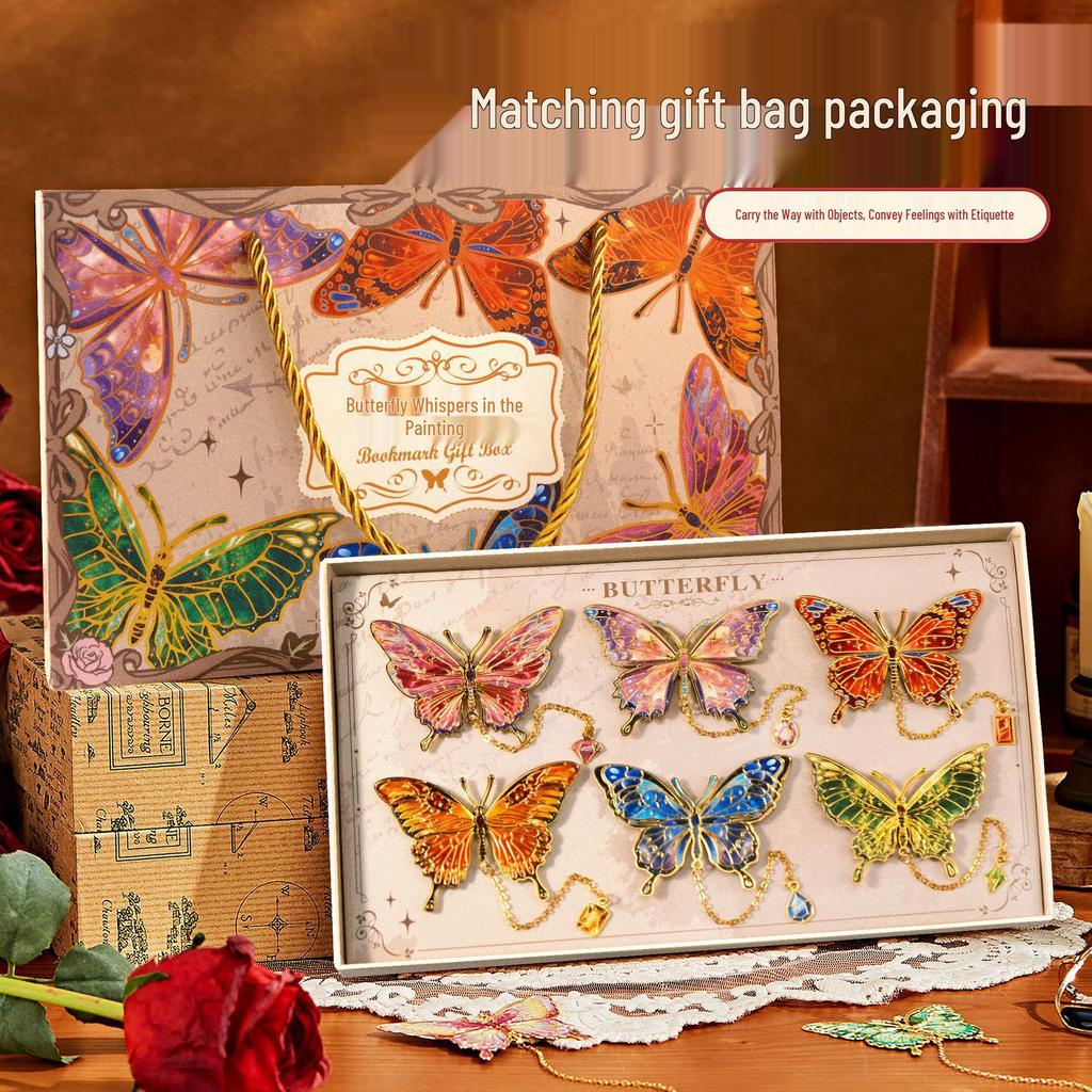 Vintage Butterfly Metal Bookmark: Creative and Elegant Back-to-School Souvenir