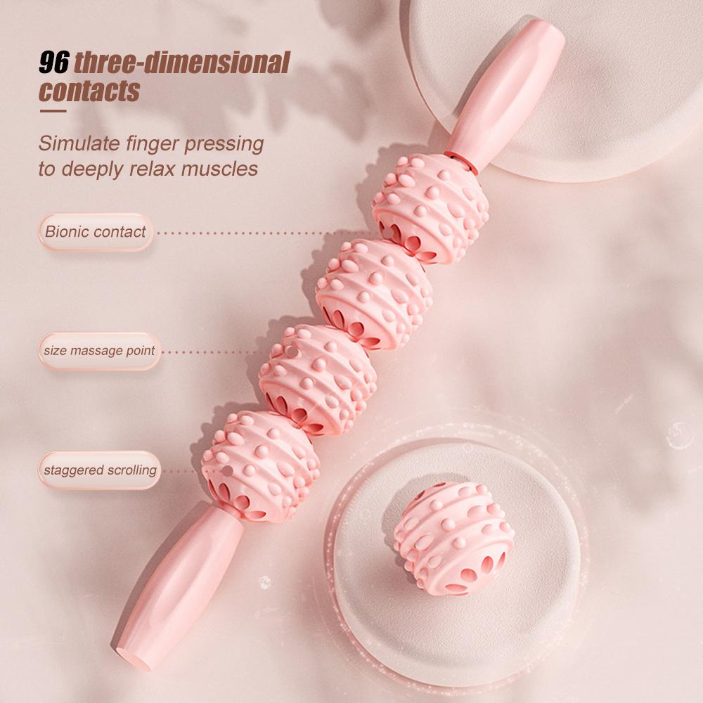 Durable And Safe 1Pc 4 Four Wheel Yoga Stick Massage Roller For Calf Muscle Roller Leg Relaxation Rollerliposuction Roller Massage For Athletes