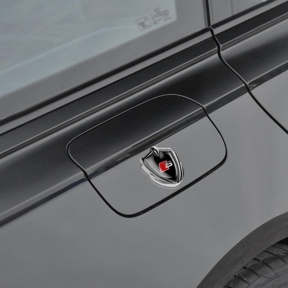 2026 3D Metal Car S Shield Emblem Stickers Badge Decal Decoration Accessories For 22x Sline Q3 Q4 Q5 Q6 Q7 Q8 TT RS S5 A4 A5 Quattro D2