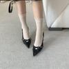 French Temperament Commuter Sandals Women'S Spring And Summer Versatile Pointed Stiletto One-Word Buckle High Heels