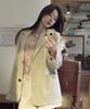 Mind Bridge Women [W] Oversized Suede Tailored Blazer