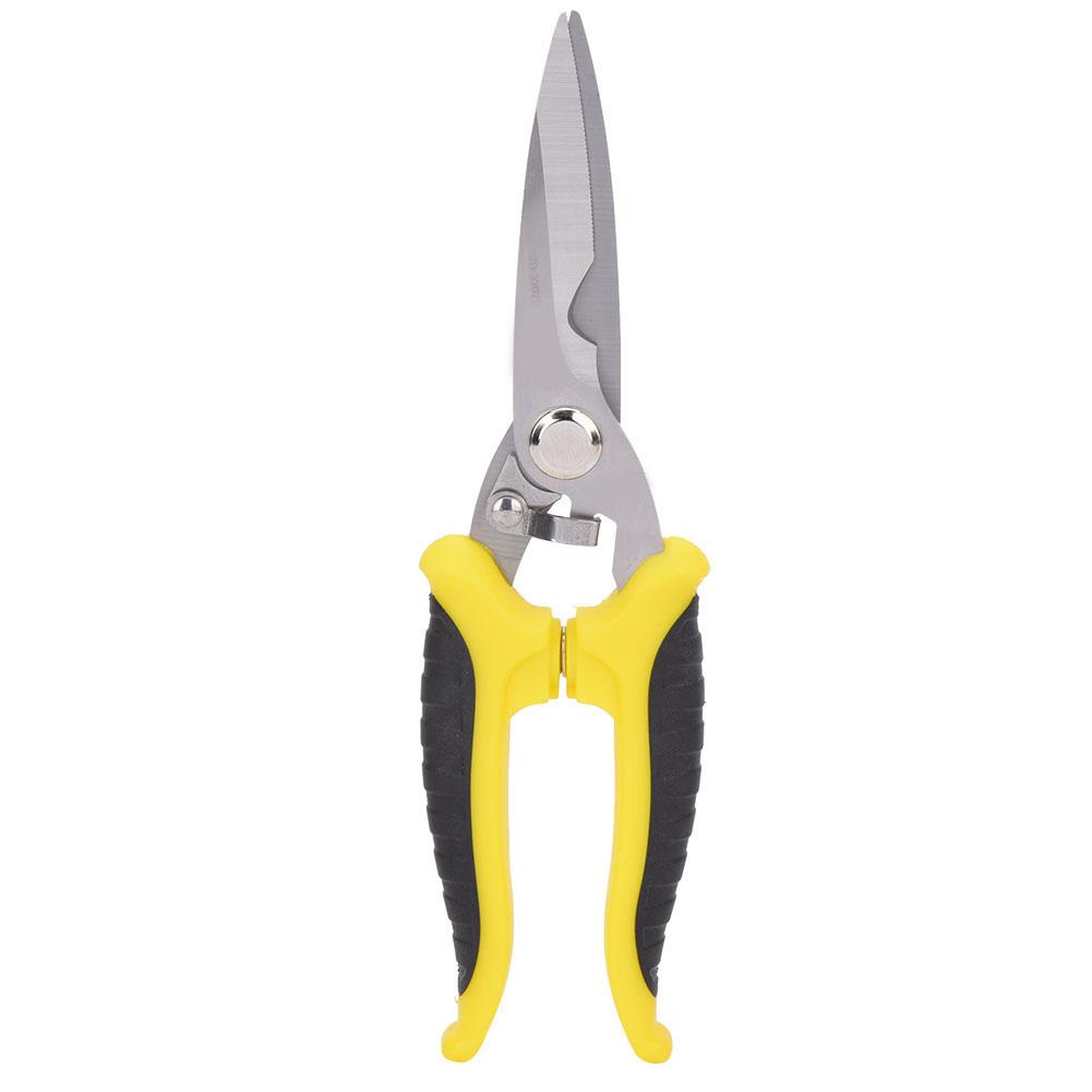 Nůžky Multifunkční Průmyslové Nerezová Ocel Žlutá Černá Rukojeť Elektrikářské Ruční Nářadí