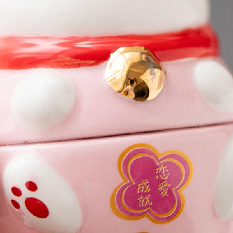 Japonský keramický hrnek pro štěstí Kočka Daruma řemesla Kreslené ozdoby Kočka pro štěstí Krajina Domácí dekorace Soška Kočky pro štěstí Figurky