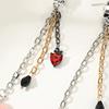Cross-border new Halloween jewelry earrings, punk style, dark skull, hand claws, ruby tassels, pendant earrings