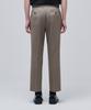 MUSINSA STANDARD Wool Blend Relaxed Tapered Hidden Banding Crop Slacks [Dusty Beige]