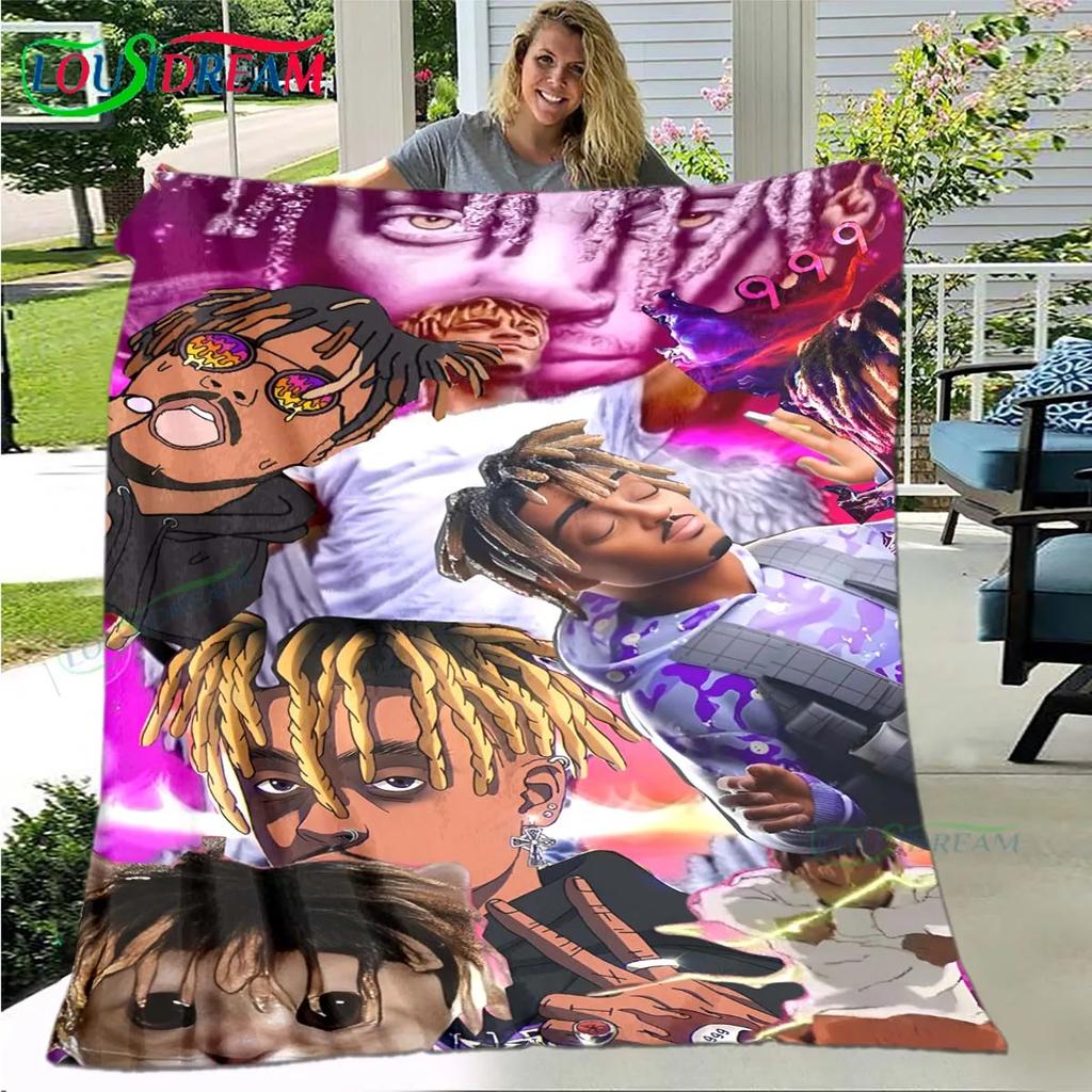 Mode Hip-Hop-Sänger J-Juice WRLD Flanell Decke für Erwachsene und Kinder Sofa Bett Dekoration Decke Tragbare Decke Geschenk