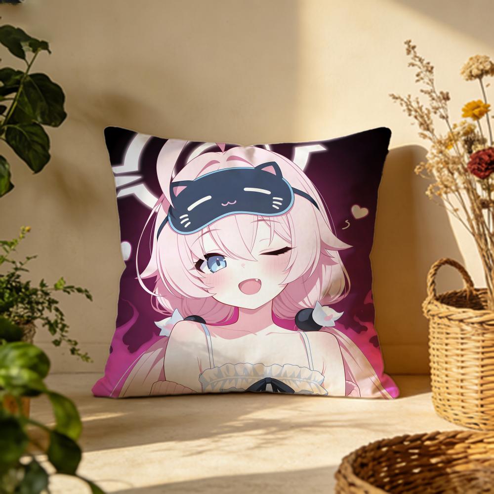 

Popular Bblue Archiveing Cushion Cover Versatile DoubleSided Pillow Case Fit for Sofa Bed Car Daily Decor 30X30cm