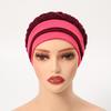 Glitter Pleated Turban Cap for Women Head Wraps Muslim Headscarf Hat Turbante Mujer African Headpiece