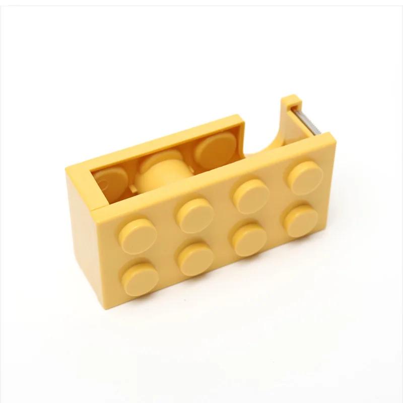 Creative Paper Tape Cutter Office Building Block Shaped Stationery Masking Tape Holder Dispenser Washi Tape Storage Office Tools
