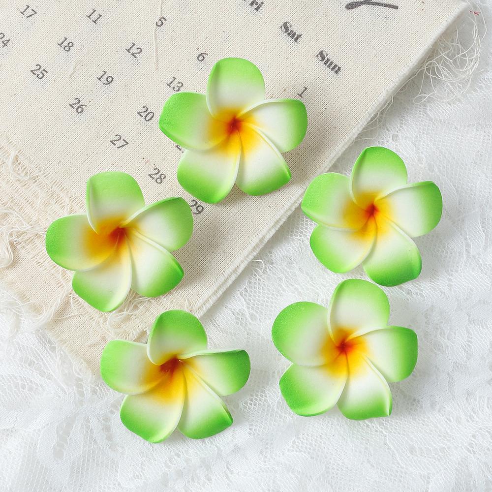 10 Stück 5cm Hawaiianische Plumeria PE Schaumstoff Kunstblume DIY Kranz Kopfschmuck Blumen Hochzeitsdekoration Partyzubehör