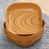 Imitation Wood Grain Serving Dishes Shatterproof BPA Free Food Safe Unbreakable Trays for Family Holiday Dinner Use