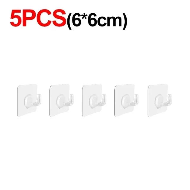 

1/5/10/20 шт. Прозрачные самоклеящиеся крючки для настенной вешалки на дверь, крючок для присоски, стойка для тяжелой нагрузки, органайзер для кухни и ванной комнаты 5PCS