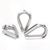 M2-M28 316 Stainless Steel Cable Wire Rope Protective Sleeve Wire Rope Clamp Thimbles Rigging Chicken Heart Ring Fixing