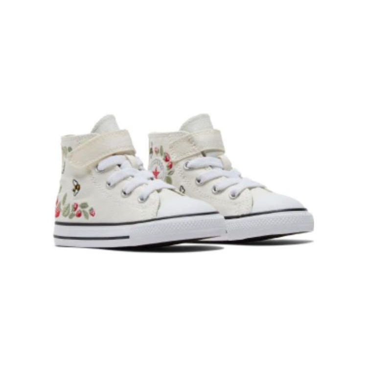 Converse All Star 1V Vysoké boty pro batolata Dětské boty Světle červená Zelená A06848C