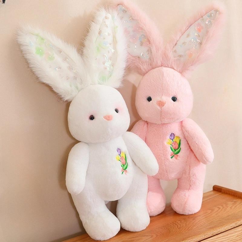 Plush Rabbit Cartoon Fill Toy Room Decoration Bedtime Companion Christmas Gift