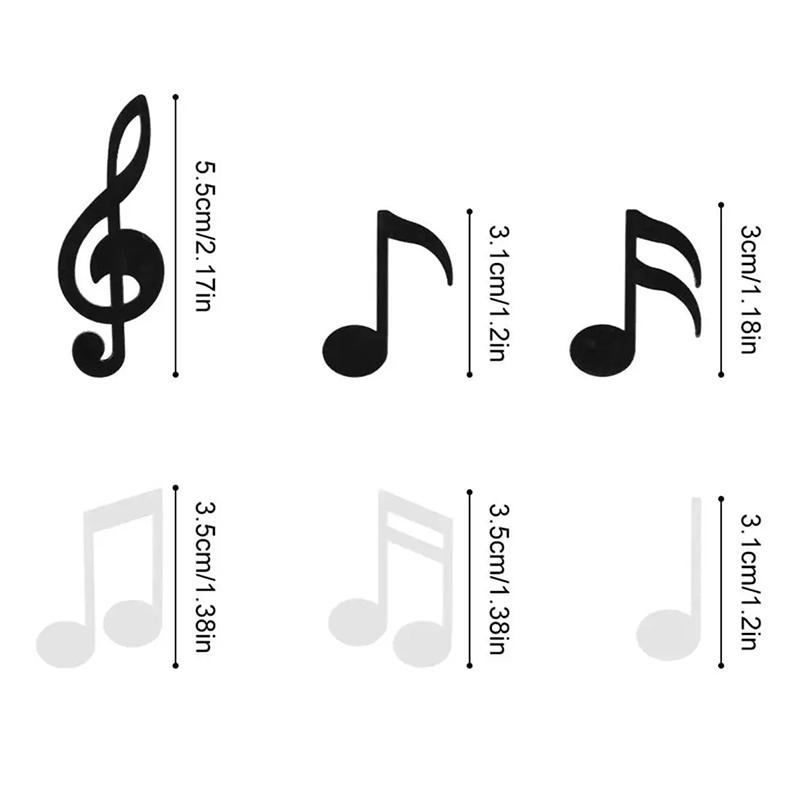 6-Piece Set Of Music Note Refrigerator Magnets Creative Music Note Refrigerator Magnets Photos Comments Stickers Home Decoration