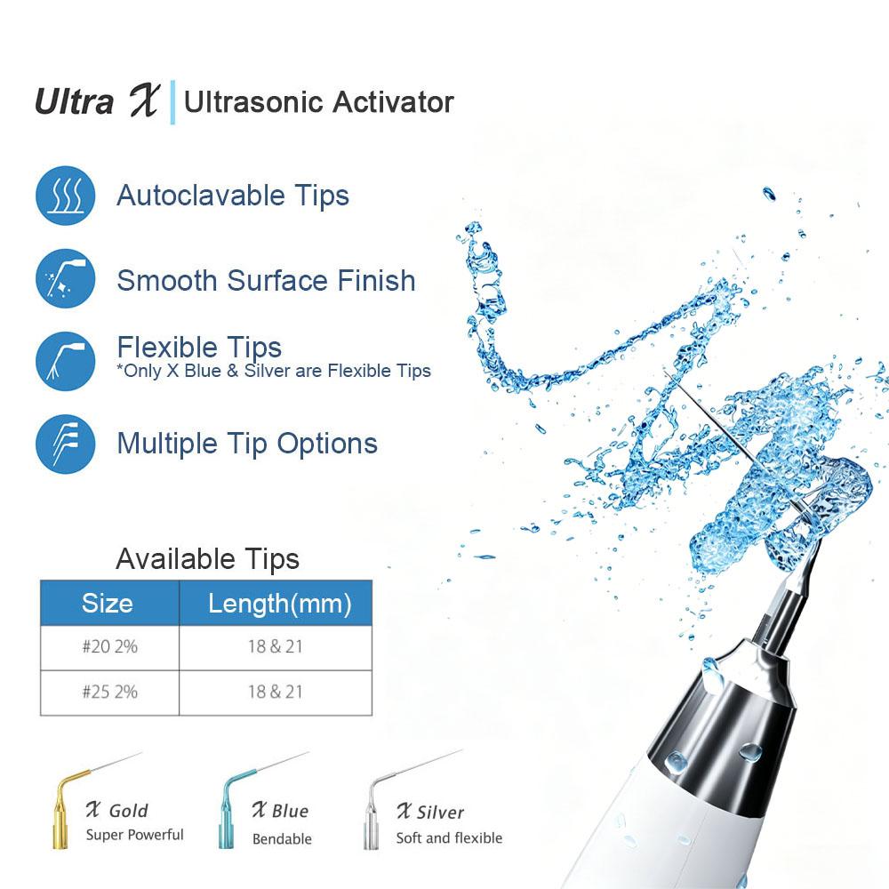 Bezprzewodowy Aktywator Ultrasoniczny do Zębów Ultra X Endo Ultra Aktywator Instrument Mycie Zębów z 6 Końcówkami Narzędzie Stomatologiczne