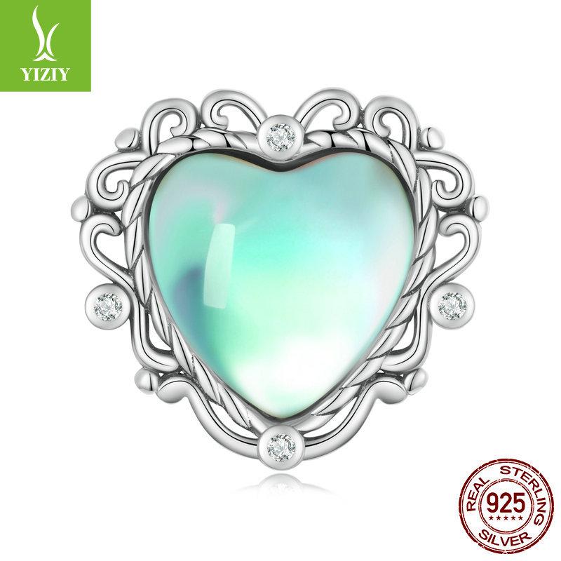 Wizard Of Oz Diy Bracelet Beaded Accessories, Fresh Natural Mint Green S925 Sterling Silver Pendant