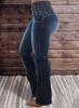 TEMU 2024 High-Waist Schlankmachende Elastische Knopfleiste Damen Micro-Flare Jeans