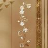 Acrylic Flower Shape Wall Sticker Background Art Living Room Mirror Home Fashion Decoration Wall Stickers Posters House Supplies