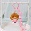 Plush Keychain With Curly Hair And Small Crying Face For Kids And Collectors