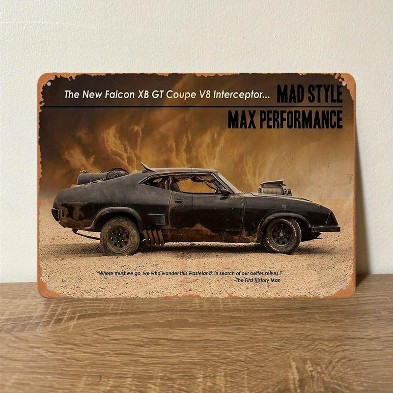 Metal Road Sign Painting Wall Art Garage Decor Interior Metal Tin Sign