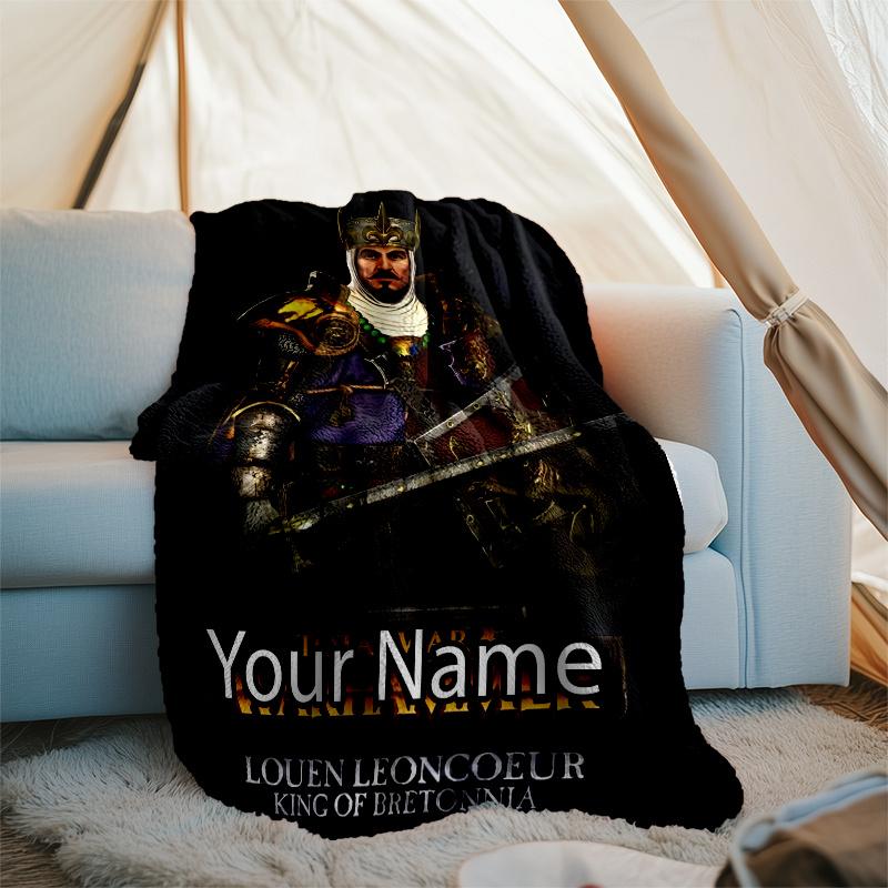 Custom Name Total War Warhammer Theme Printed Blanket - Perfect for Couch, Bed, Travel & Outdoor Use | Machine Washable, Cozy & Durable.