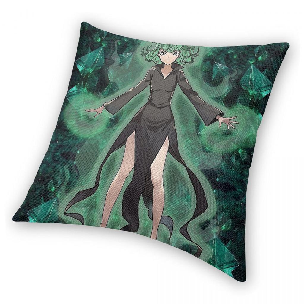 Tatsumaki One Punch Man Fan Art Square Pillowcase Polyester Linen Velvet Creative Zip Decor Throw Pillow Sofa Cushion Cover