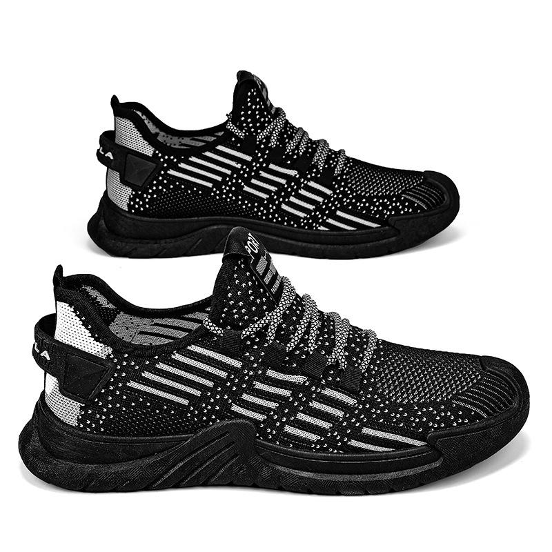 Spring New Men's Fly-woven Sneakers Breathable Mesh Lightweight Men's Outdoor Running Shoes Men's Shoes